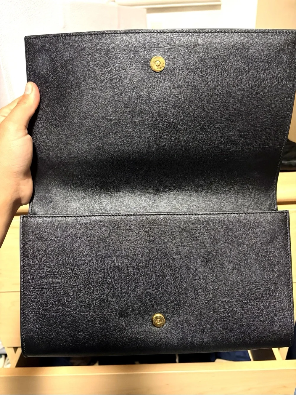 YSL Yves Saint Laurent Belle de Jour Clutch Black - Picture 3 of 5